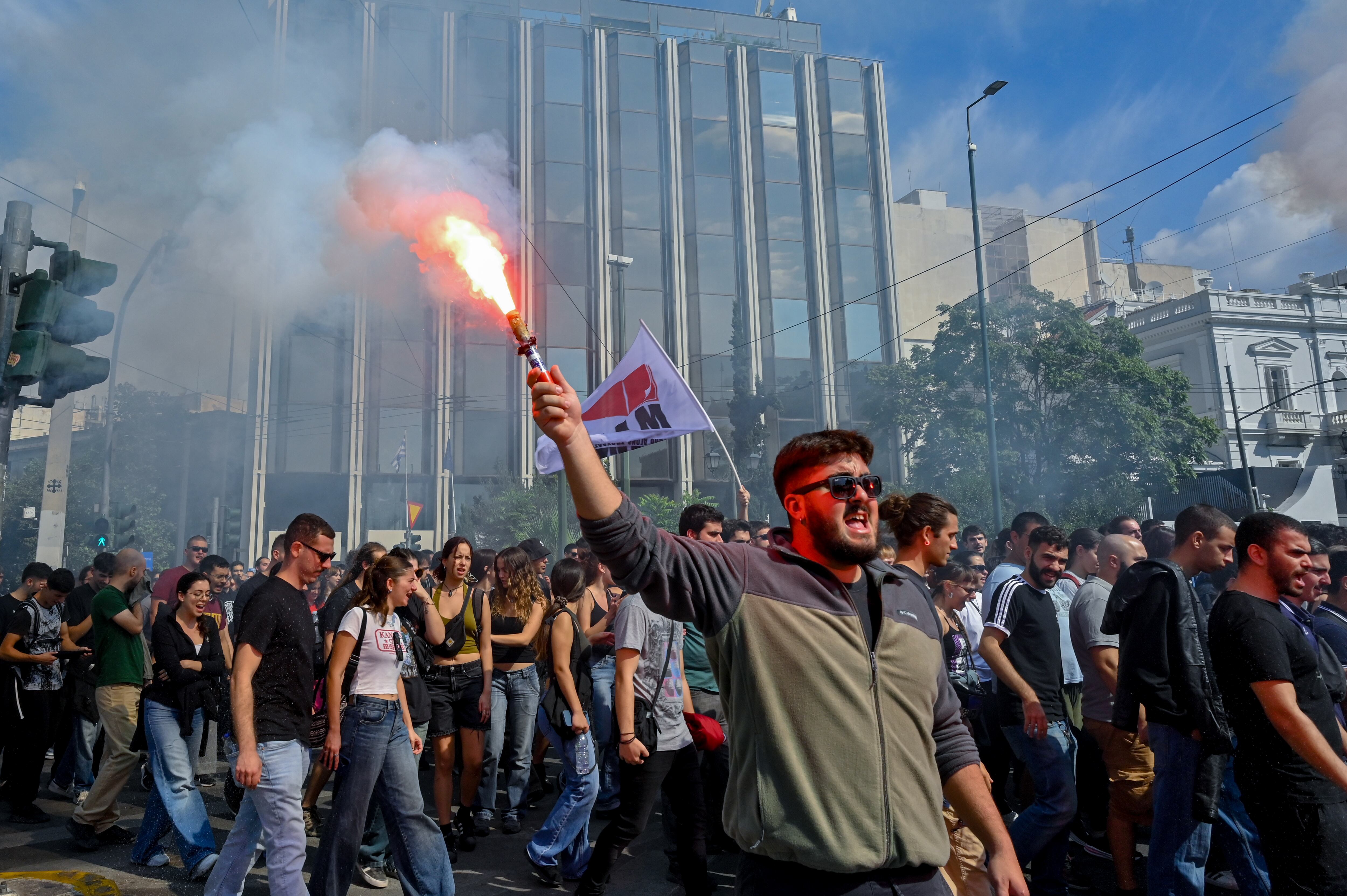 Protestas en Grecia. Foto: Milos Bicanski/Getty Images