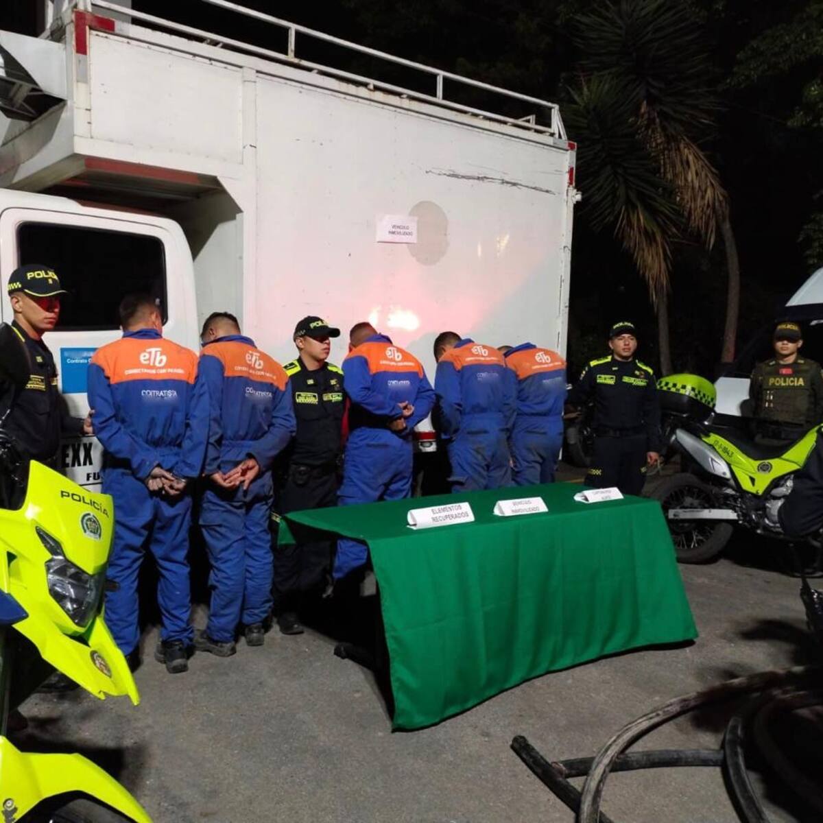 Capturan cinco personas por robo de cable de cobre en Bogotá