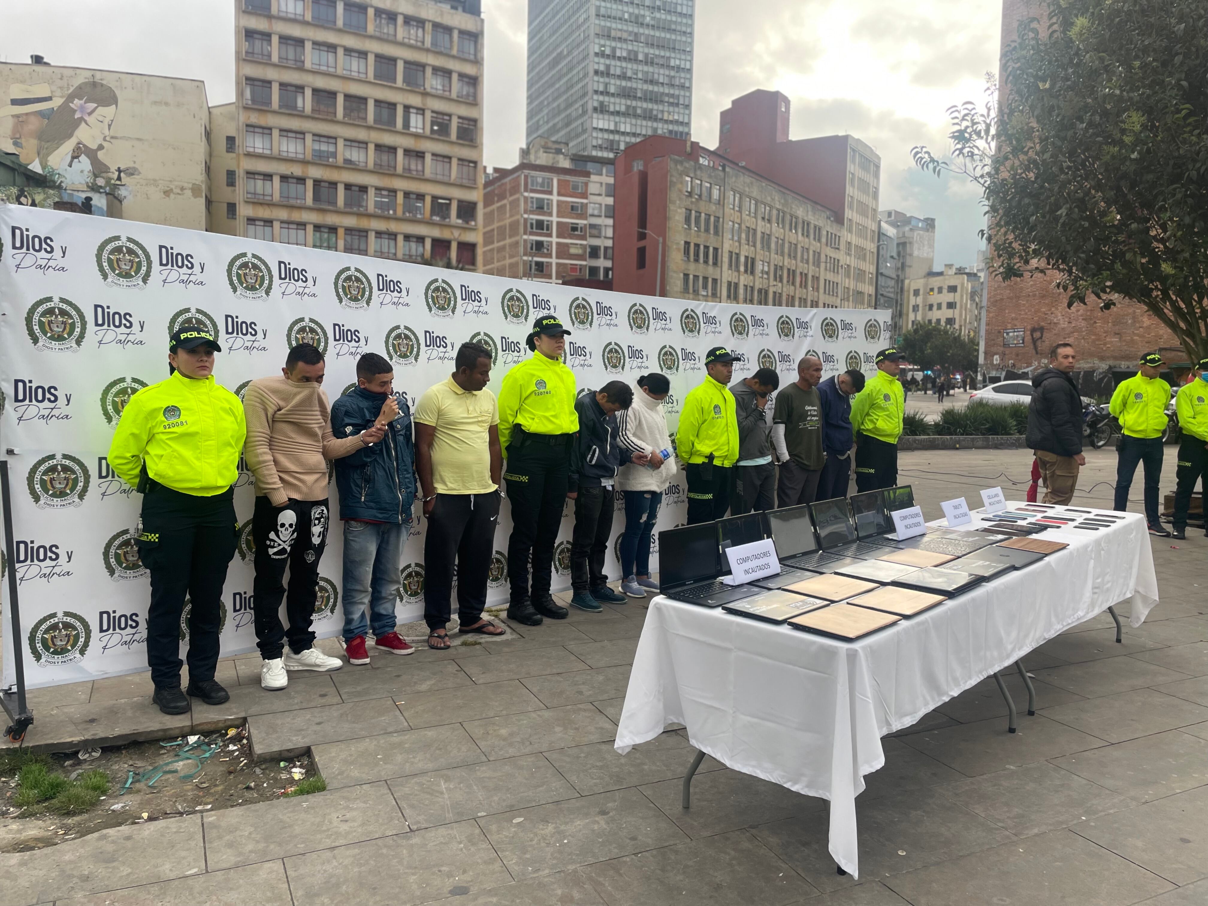 Banda que delinquía el centro de Bogotá. Foto: Policía Nacional