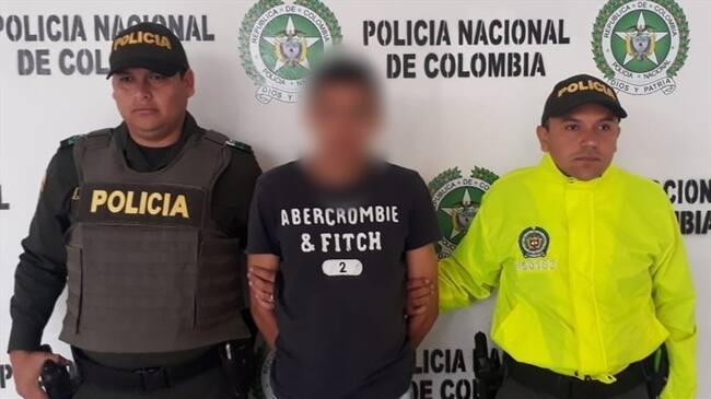 La acción policial se llevó a cabo en vía pública del barrio El Carmen del municipio de Sahagún. Foto: Redacción W Radio