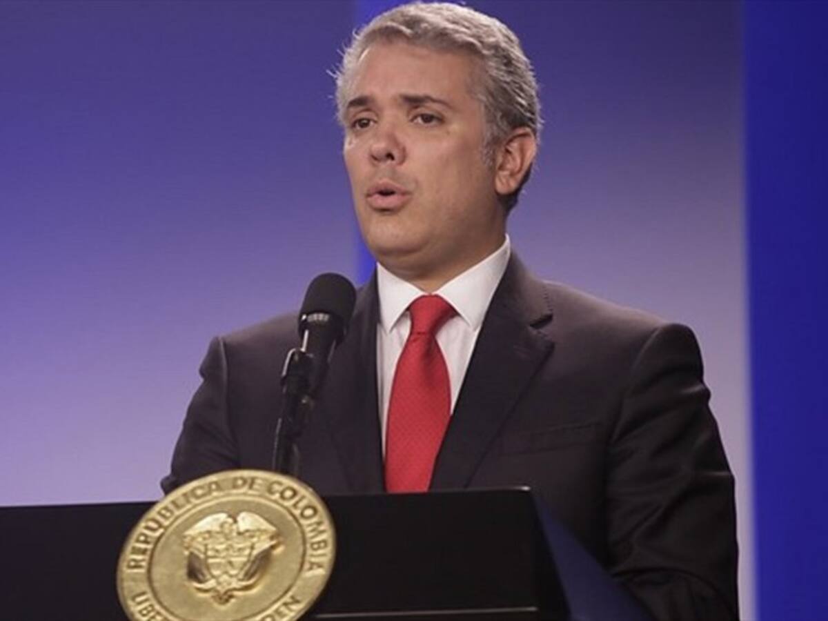 "Un gobernante no puede someterse a chantajes": presidente Iván Duque