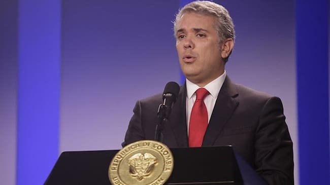 "Un gobernante no puede someterse a chantajes": presidente Iván Duque. Foto: Colprensa