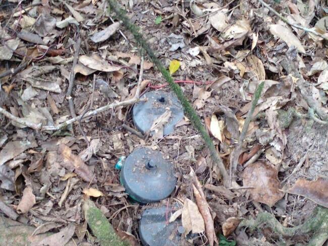 Minas antirpersonales. Crédito: Colprensa.