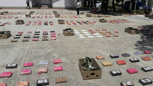 Fue incautado un cargamento de cocaína mediante la modalidad de contaminación en contenedores. Foto: Policía Antinarcóticos