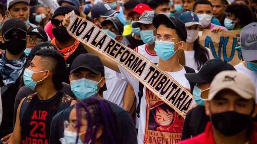 Cuarta jornada de protestas en Montería terminó de manera pacífica . Foto: cortesía Carlos Schortborgh.