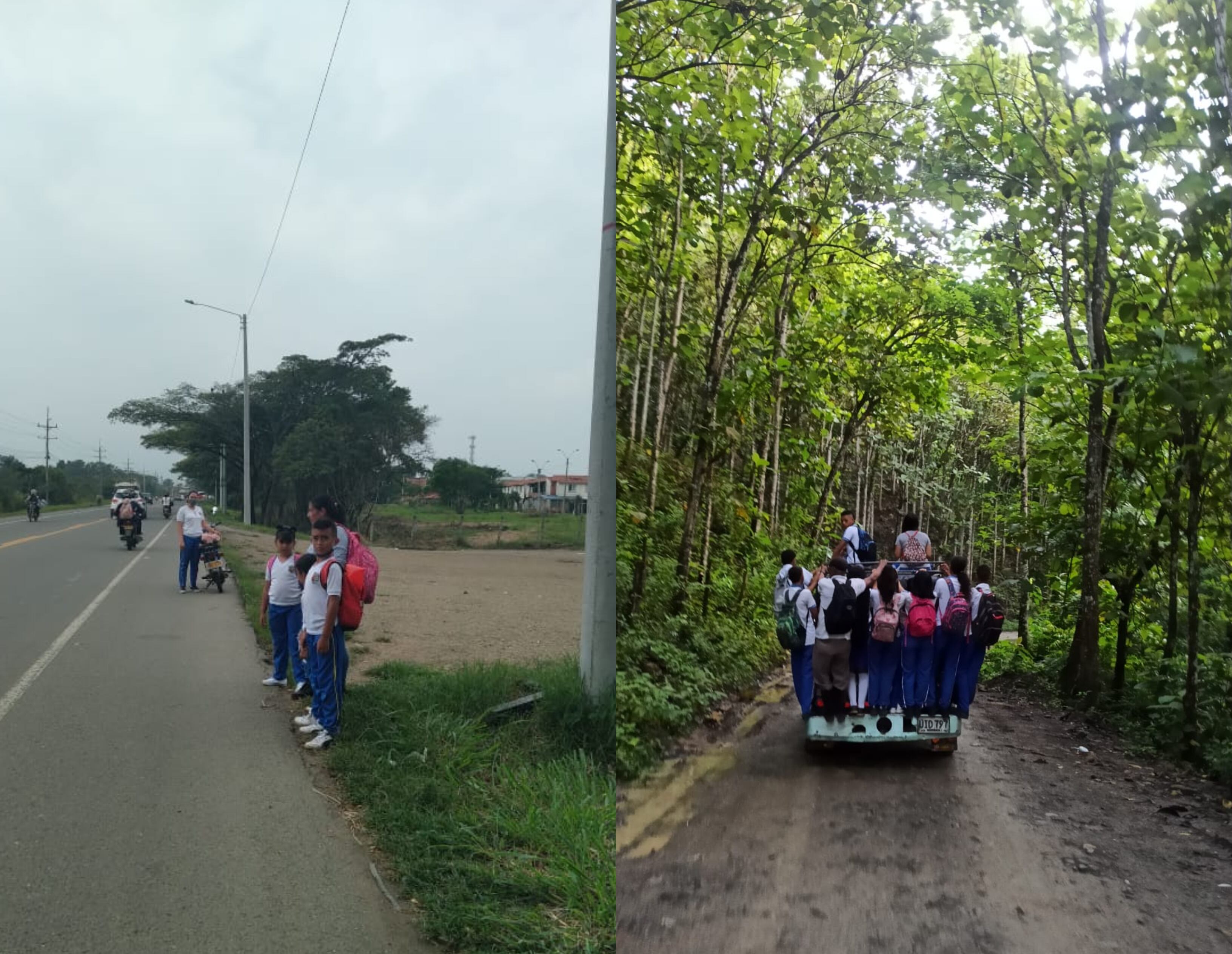 Niños en Apartadó y Jamundí arriesgan su vida para llegar al colegio. Foto: Cortesía para Sigue La W.