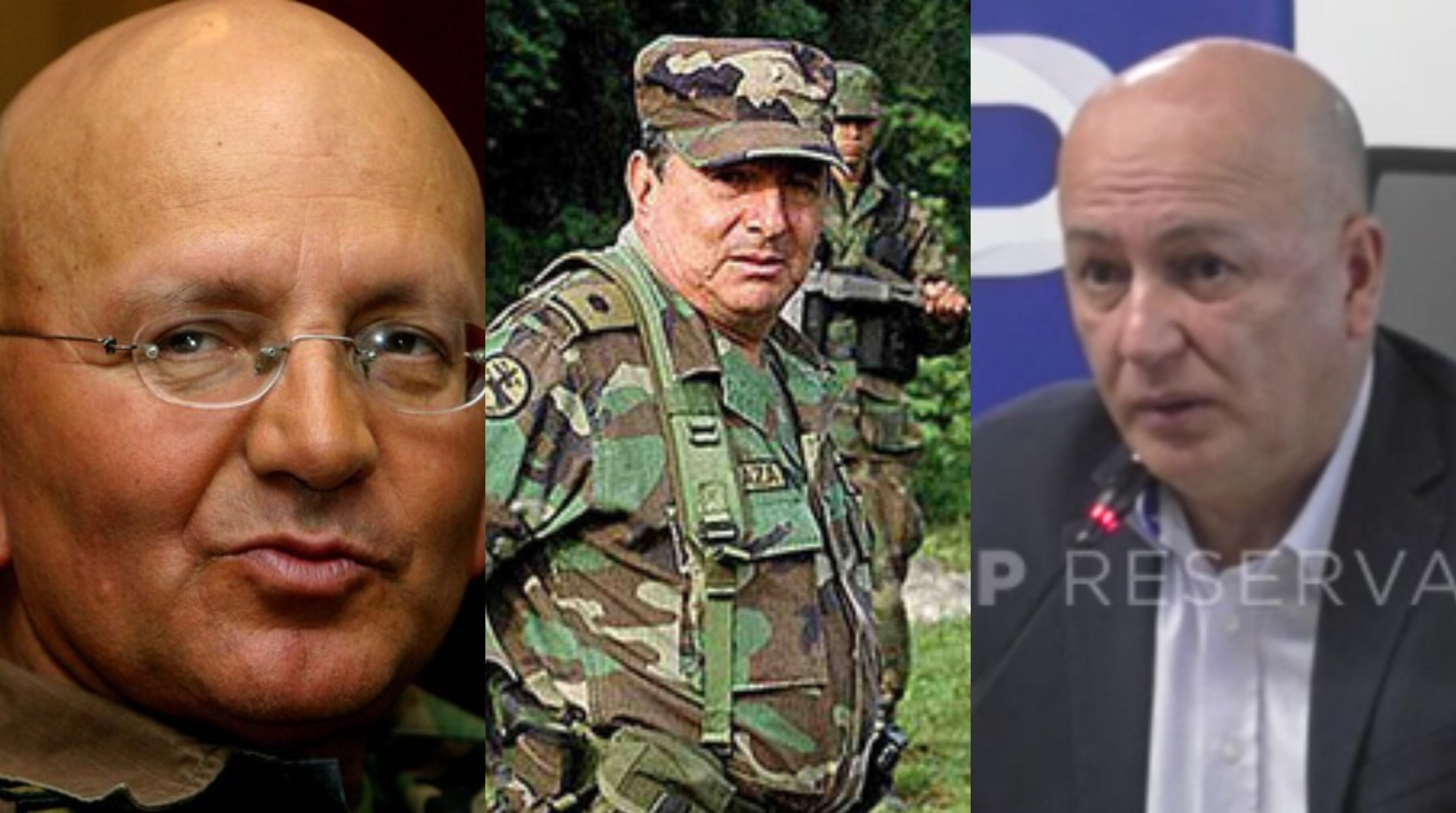 Carlos Ospina Ovalle, René Pedraza y general Miguel Pérez Guarnizo. Fotos: Colprensa /JEP