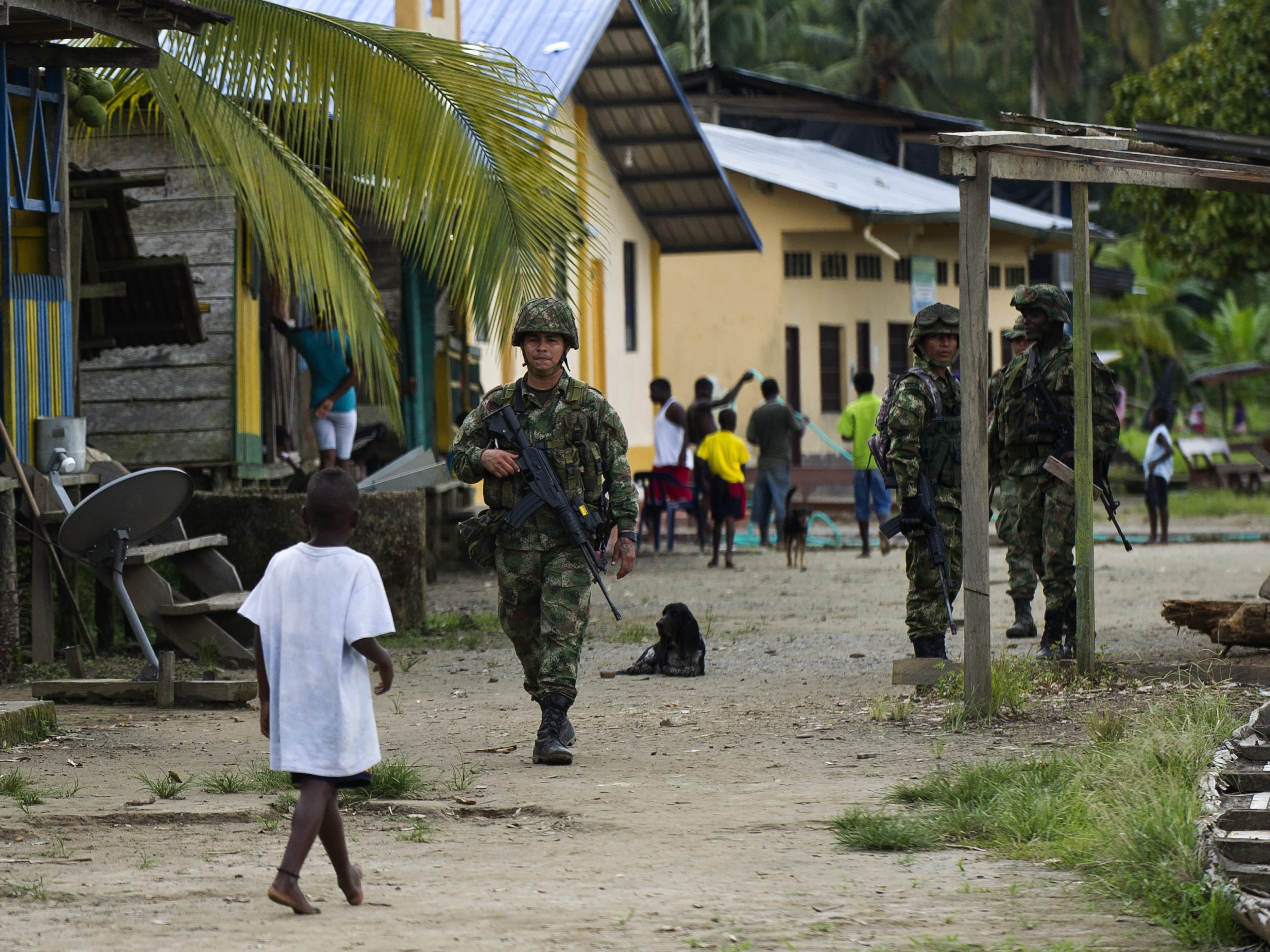 Ejército colombiano en Chocó (Photo credit should read LUIS ROBAYO/AFP via Getty Images).
