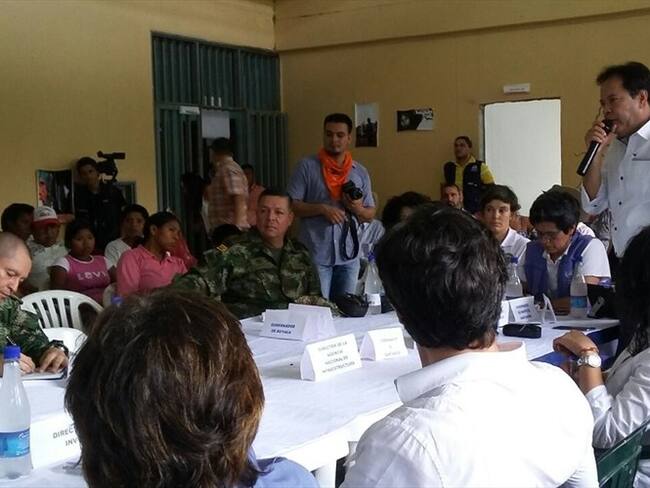 Reunión entre la comunidad U´wa y con ministros y algunos viceministros. Foto: Gobernación de Norte de Santander
