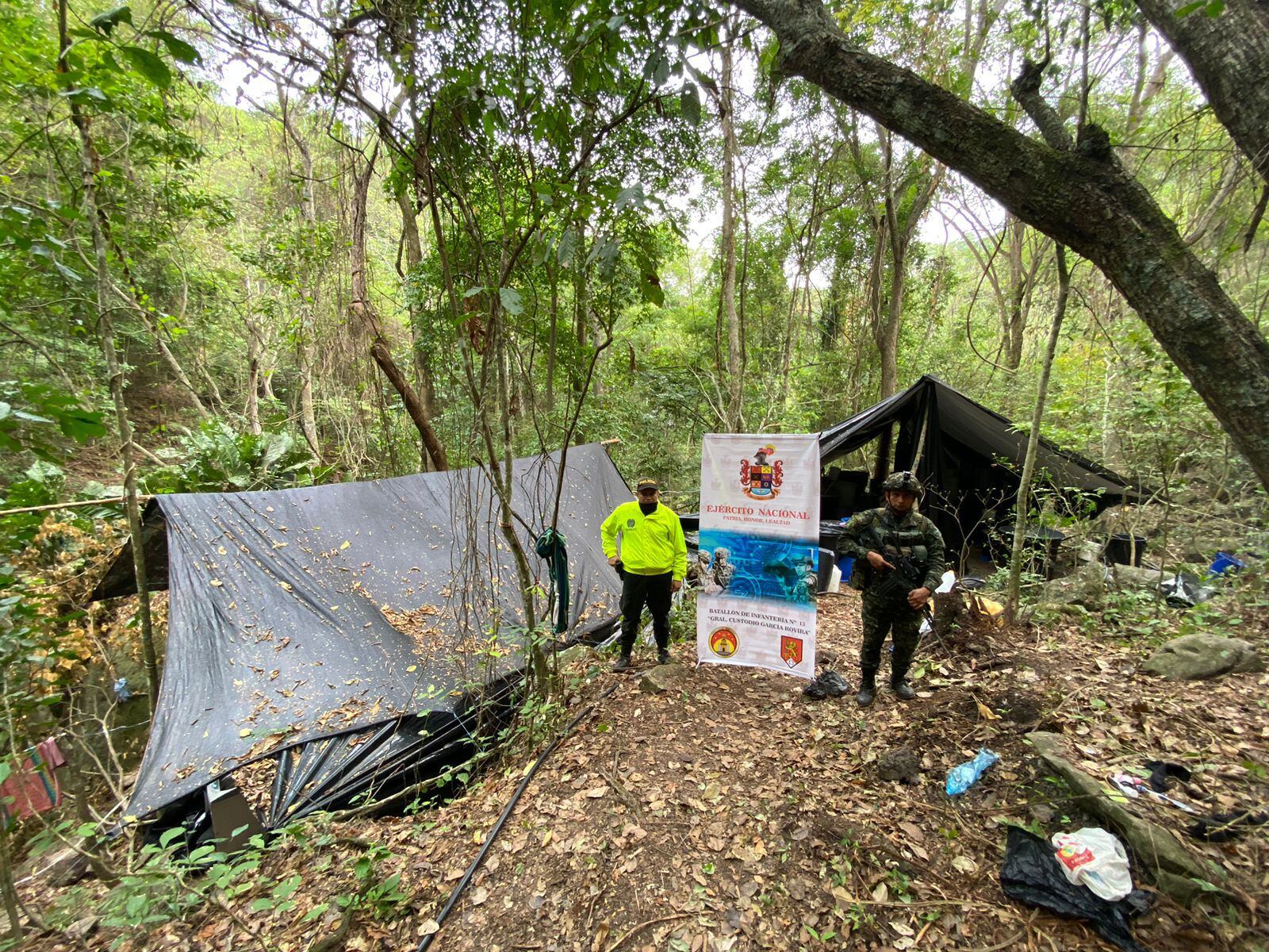 Destruido complejo cocalero en Durania, Norte de Santander. Foto: DENOR.