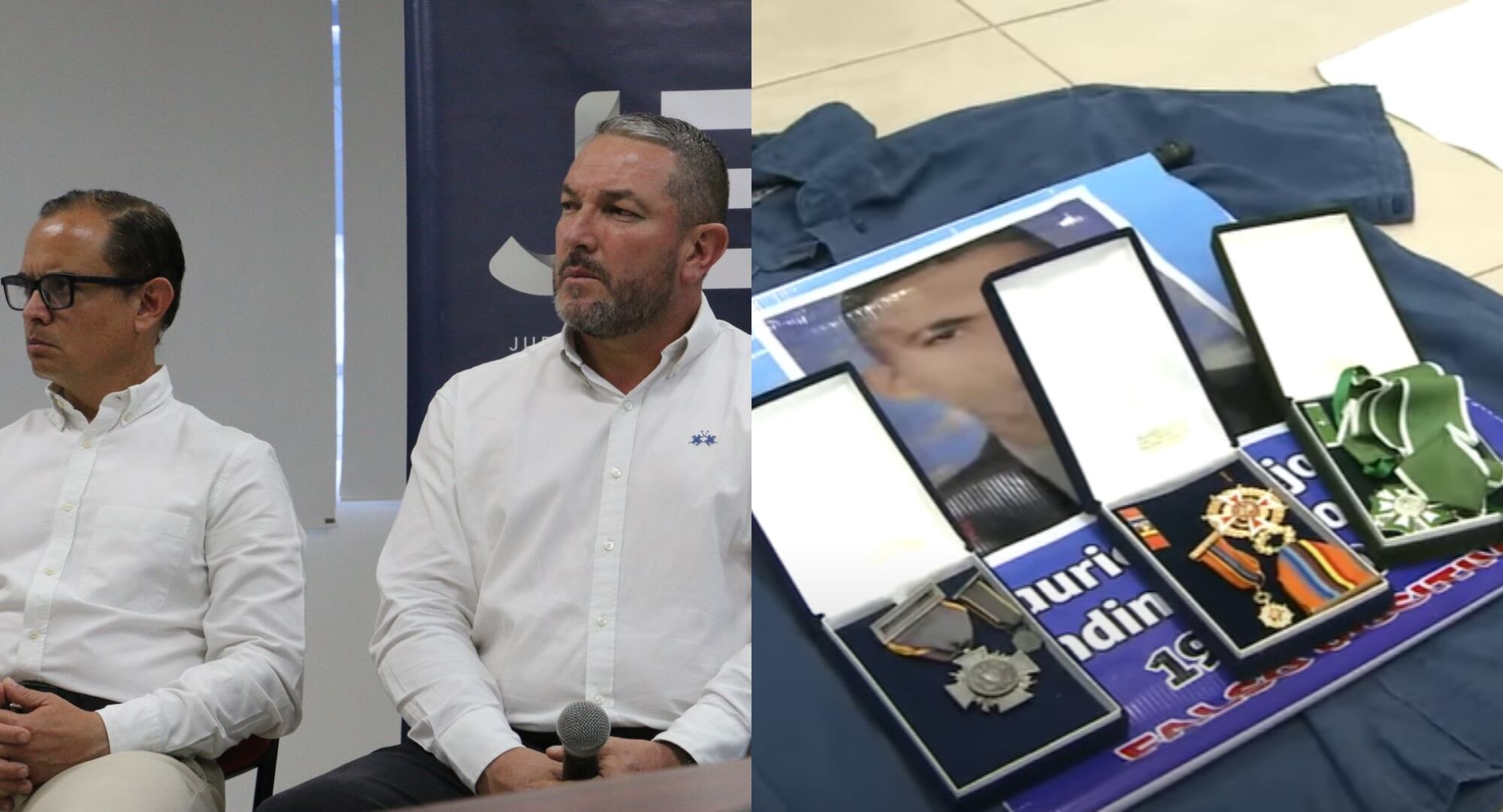 Mauricio Ordóñez (izquierda) y Jorge Florián (derecha). Foto: JEP.