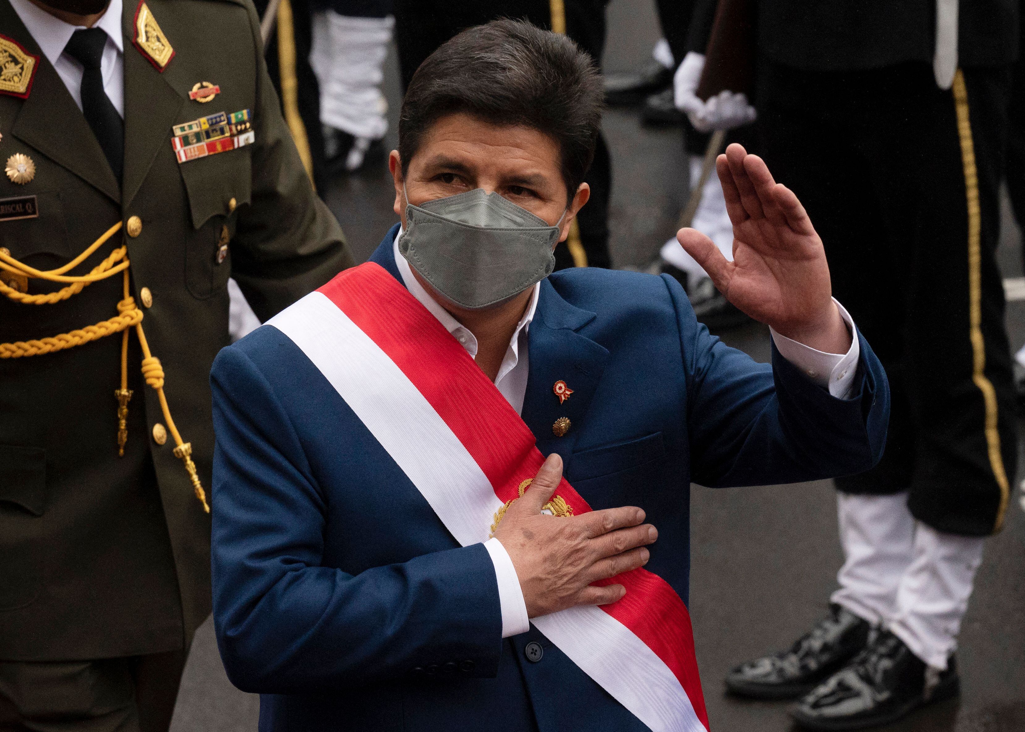 Pedro Castillo, presidente de Perú. (Photo by Cris BOURONCLE / AFP) (Photo by CRIS BOURONCLE/AFP via Getty Images)