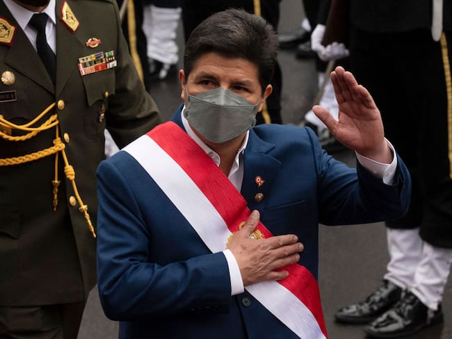 Pedro Castillo, presidente de Perú. (Photo by Cris BOURONCLE / AFP) (Photo by CRIS BOURONCLE/AFP via Getty Images)