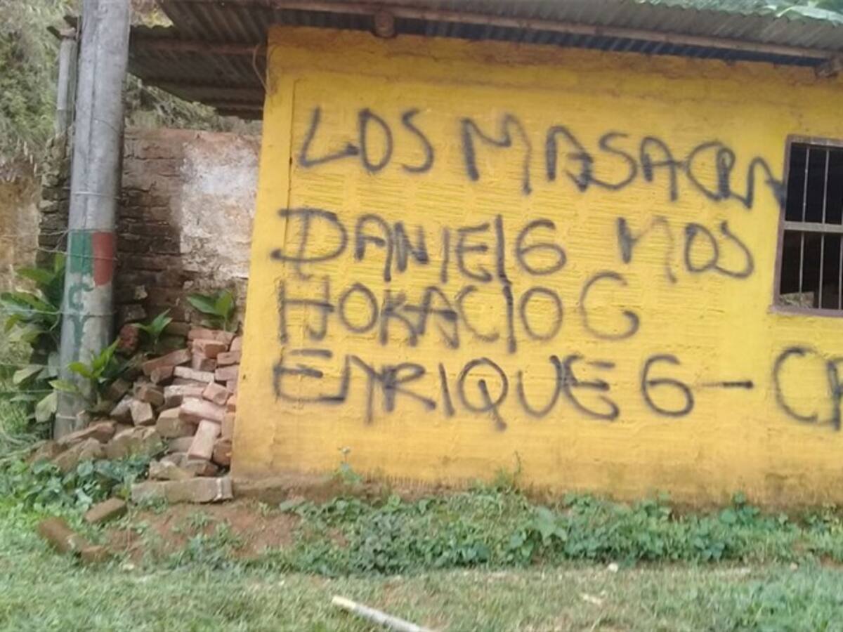 Preocupación por grafitis amenazantes en Suárez, Cauca
