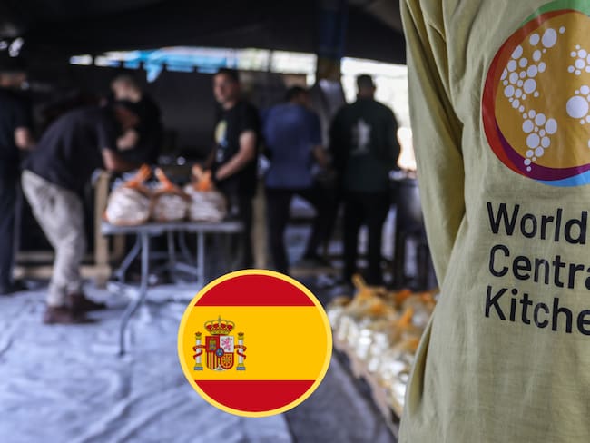 ONG World Central Kitchen en Gaza. Foto: Abed Rahim KhatibEspaña. Foto: Getty Images.