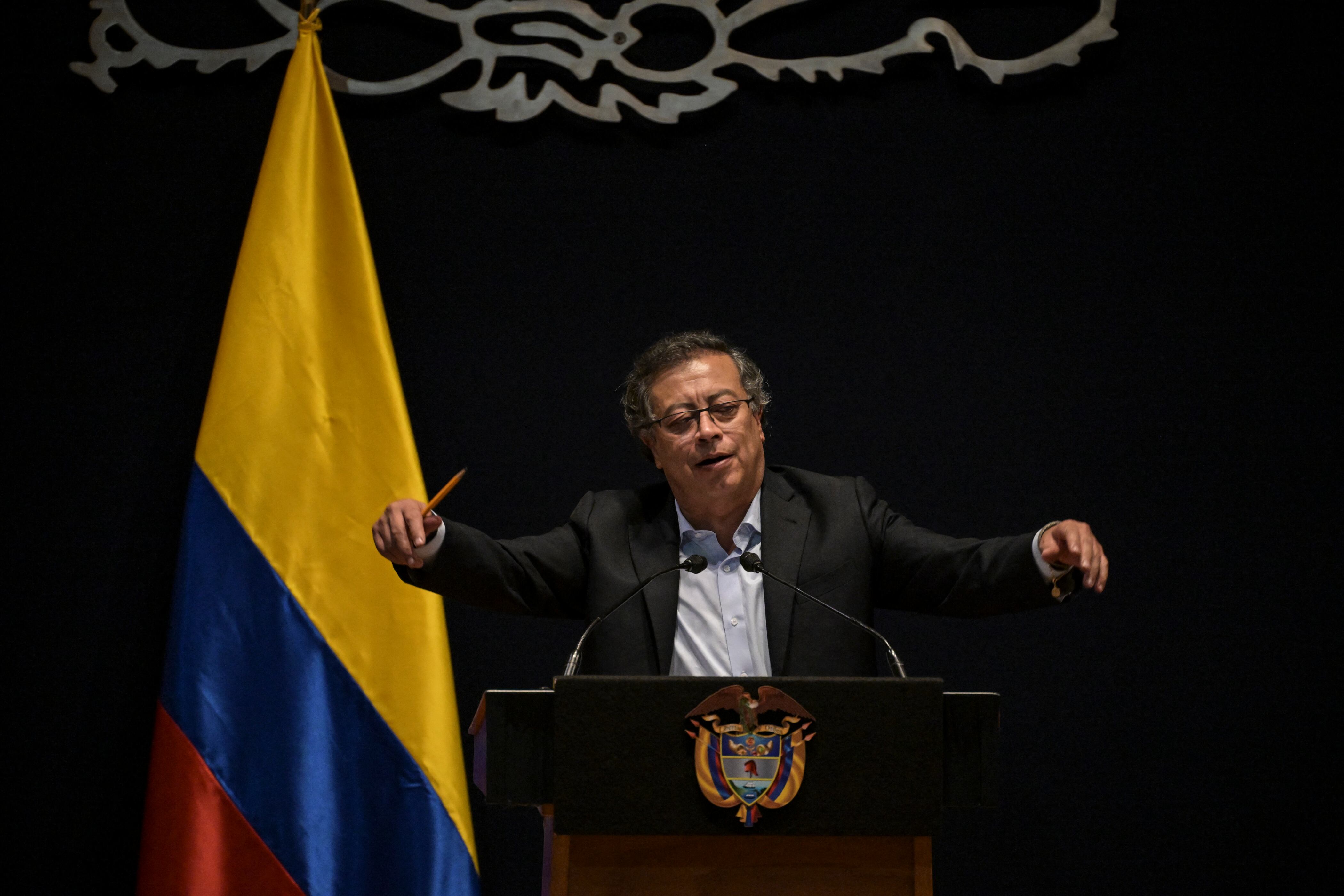 Gustavo Petro. (Photo by Yuri CORTEZ / AFP) (Photo by YURI CORTEZ/AFP via Getty Images)