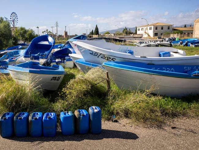Pateras utilizadas por los migrantes para llegar a las Islas Baleares. Foto: Jaime REINA / AFP