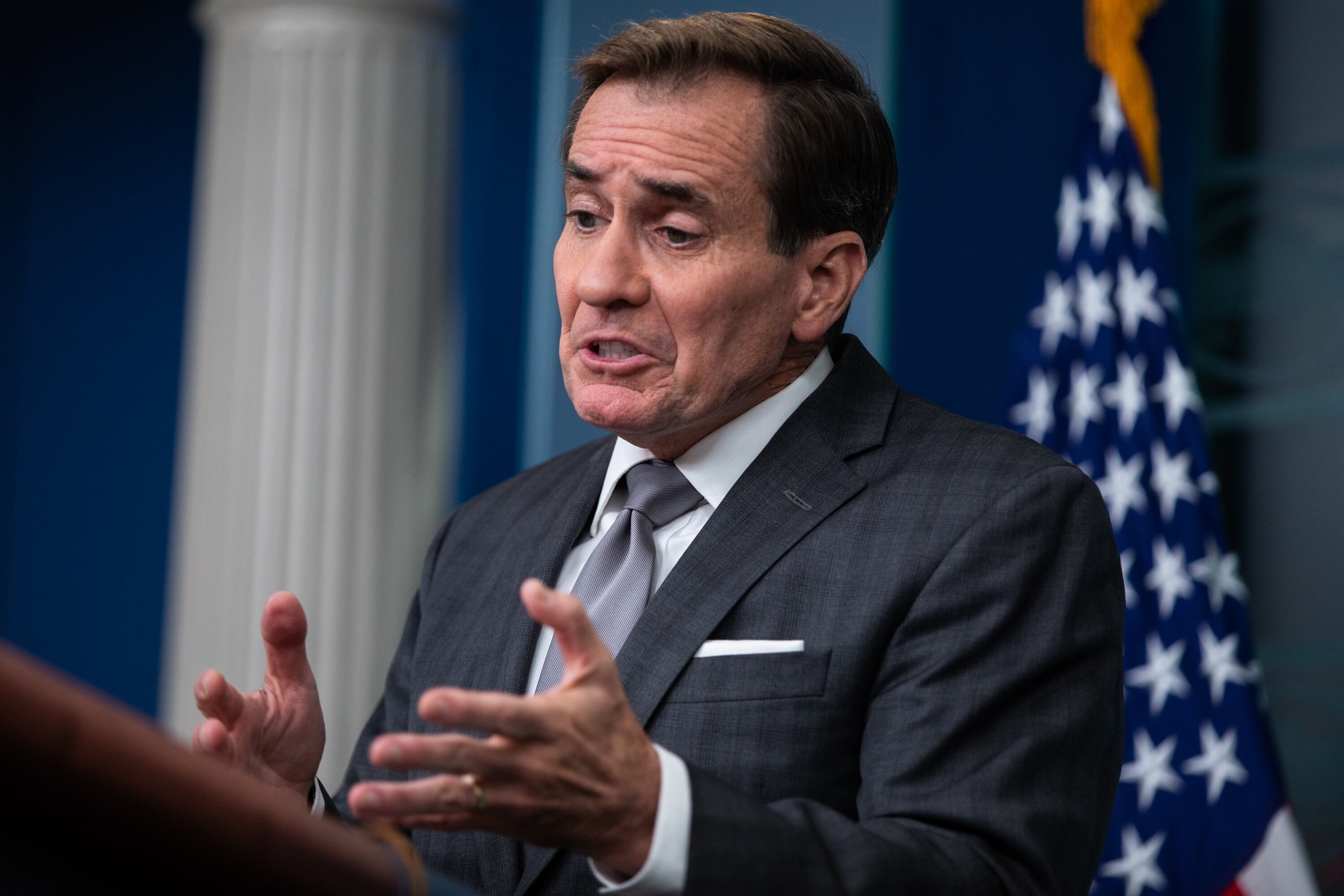 Portavoz de Seguridad Nacional de la Casa Blanca, John Kirby, quien hizo el anuncio. Foto: EFE.