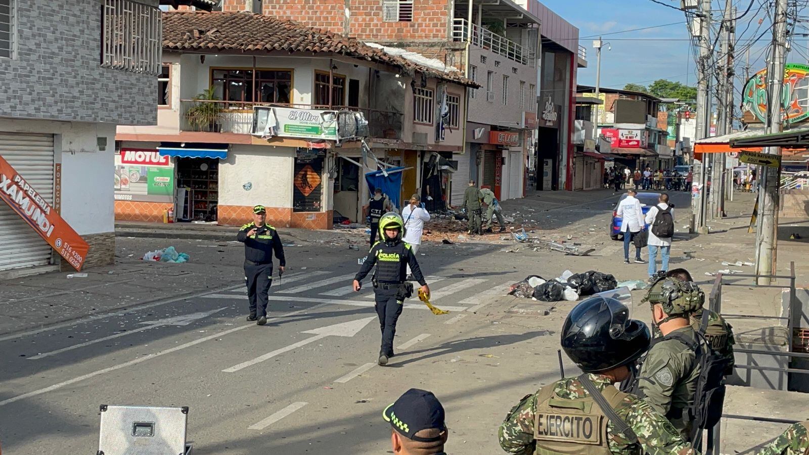 Explosión en Jamundí. Foto: W Radio.