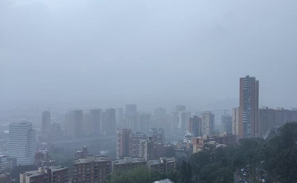 Lluvias en Medellín. Foto: cortesía.