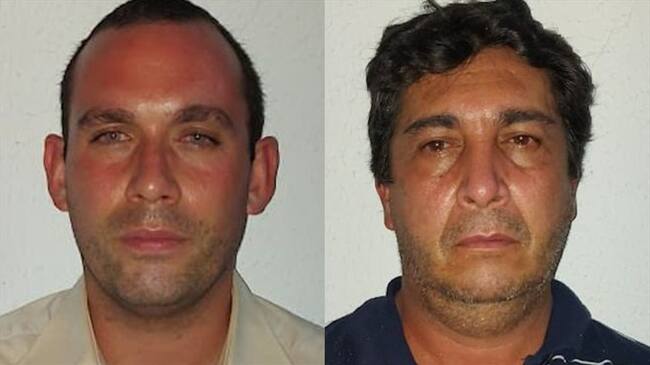 Juan Camilo Cadena Botero y Harold Darío Rivera Toleda, piloto y ayudante de carga, respectivamente. Foto: Fiscalía General de la Nación