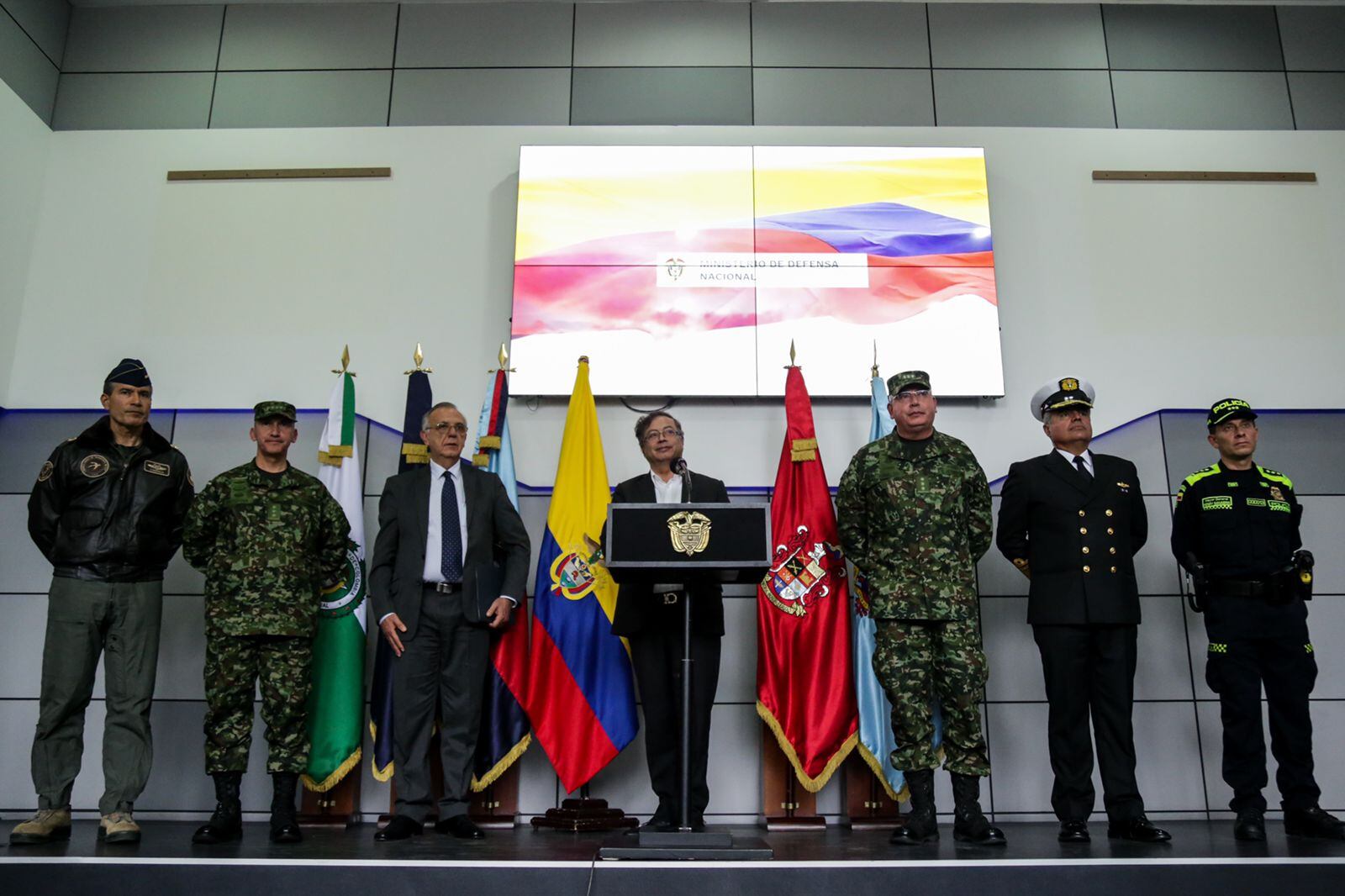 Nueva cúpula militar anunciada por el presidente Petro. Colprensa-Mariano Vimos