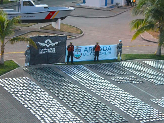 Incautan 3 toneladas de cocaína avaluadas en 100 millones de dólares en San Andres. Foto: Suministrada.