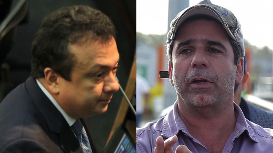 El exalcalde Alejandro Char (izq), según señaló Coronell en su columna, rechazó el señalamiento de Eduardo Pulgar (der) y lo calificó como falso. Foto: Colprensa