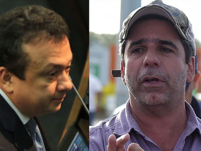 El exalcalde Alejandro Char (izq), según señaló Coronell en su columna, rechazó el señalamiento de Eduardo Pulgar (der) y lo calificó como falso. Foto: Colprensa