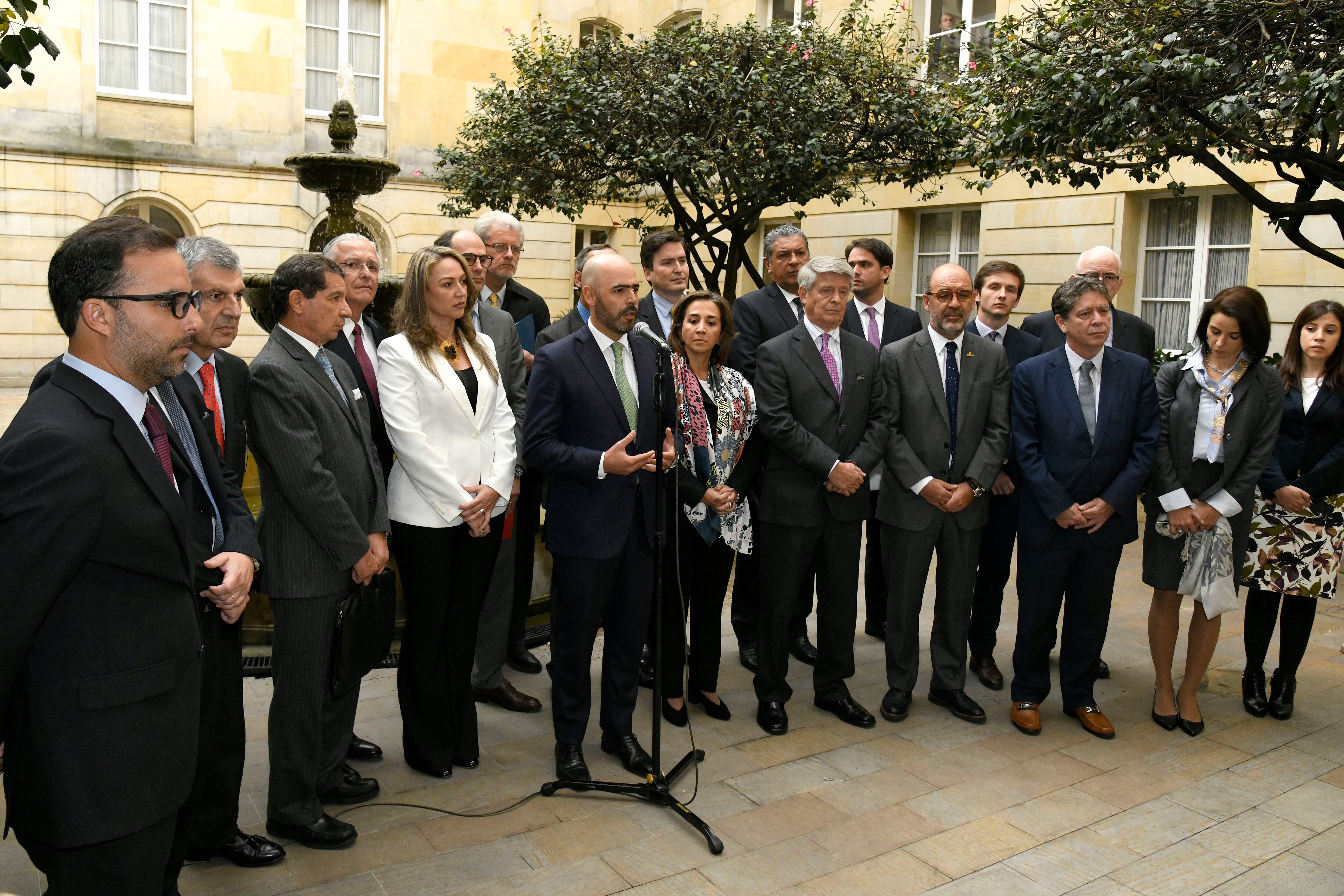 BOGOTÁ. 23 de octubre de 2019. El Consejo Gremial respaldo el proyecto presentado por el Gobierno Nacional para reemplazar la Ley de Financiamiento y le pidió al Congreso aprobarlo sin modificaciones. (Cortesía Presidencia)