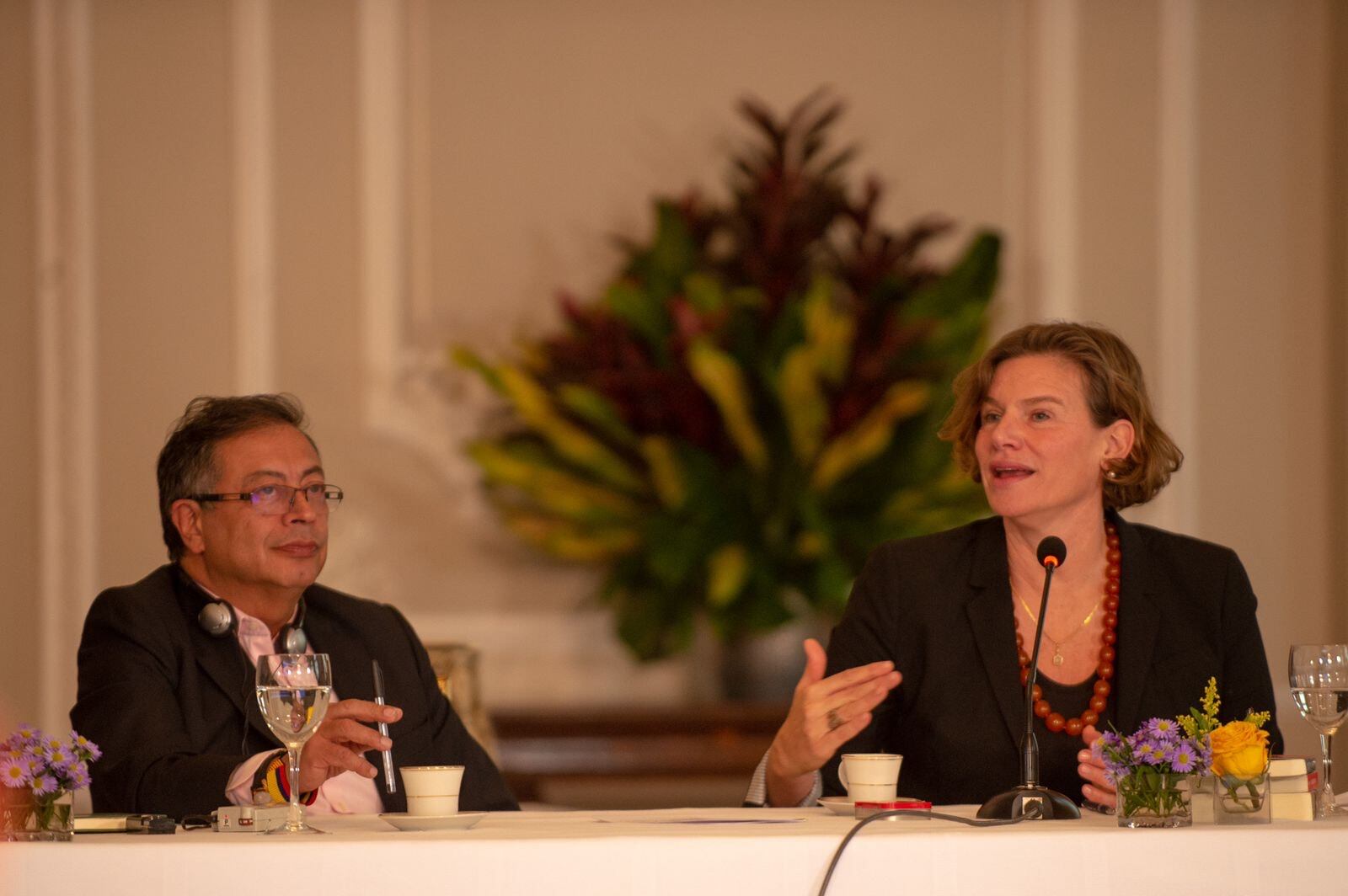 Gustavo Petro y Mariana Mazucatto. Foto: Presidencia