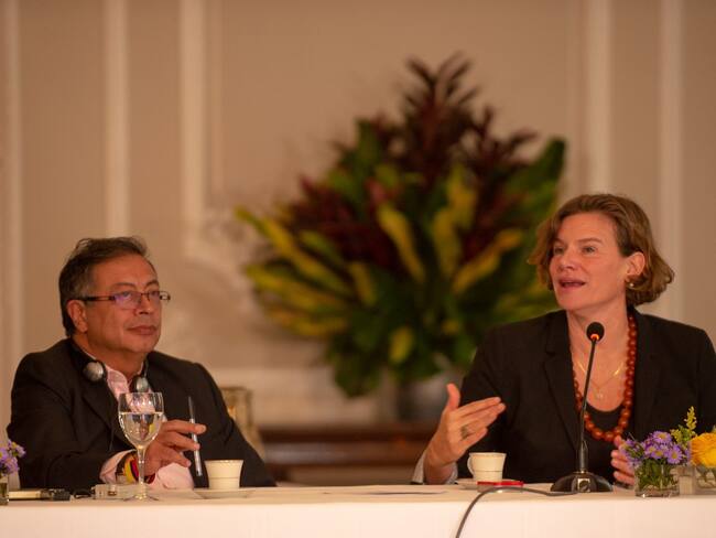 Gustavo Petro y Mariana Mazucatto. Foto: Presidencia
