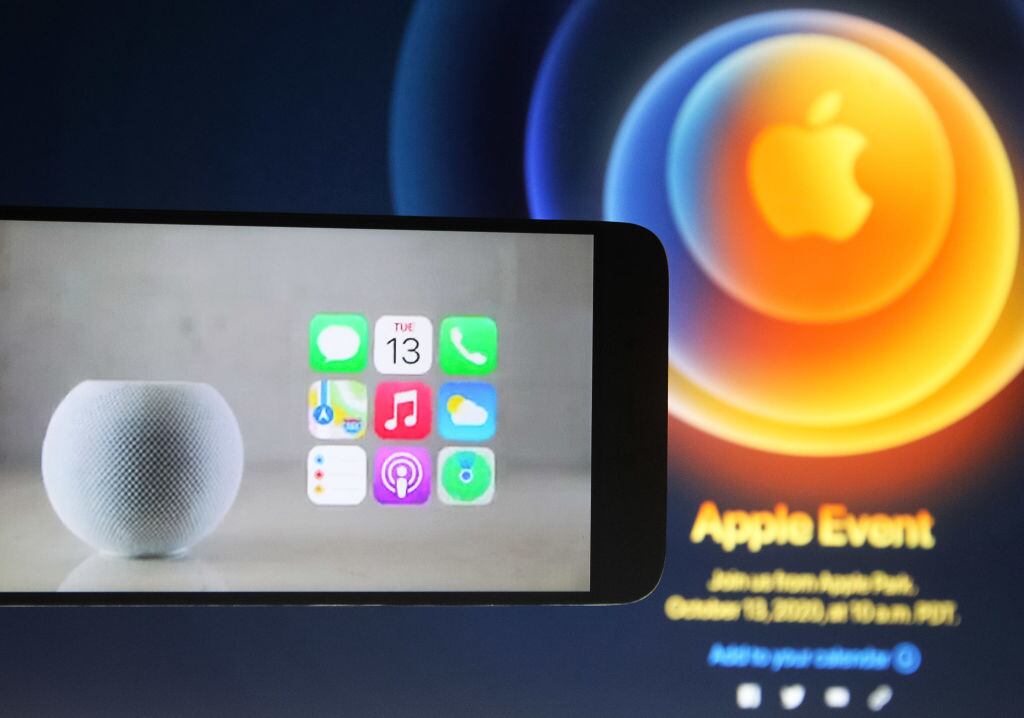 Imagen de referencia del HomePod de Apple. (Photo Illustration by Pavlo Gonchar/SOPA Images/LightRocket via Getty Images)