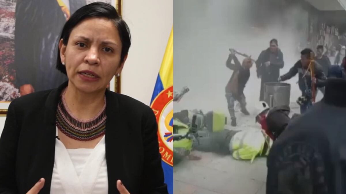 Patricia Tobón, agresiones contra policías en Bogotá: Foto: Cortesía Unidad de Víctimas