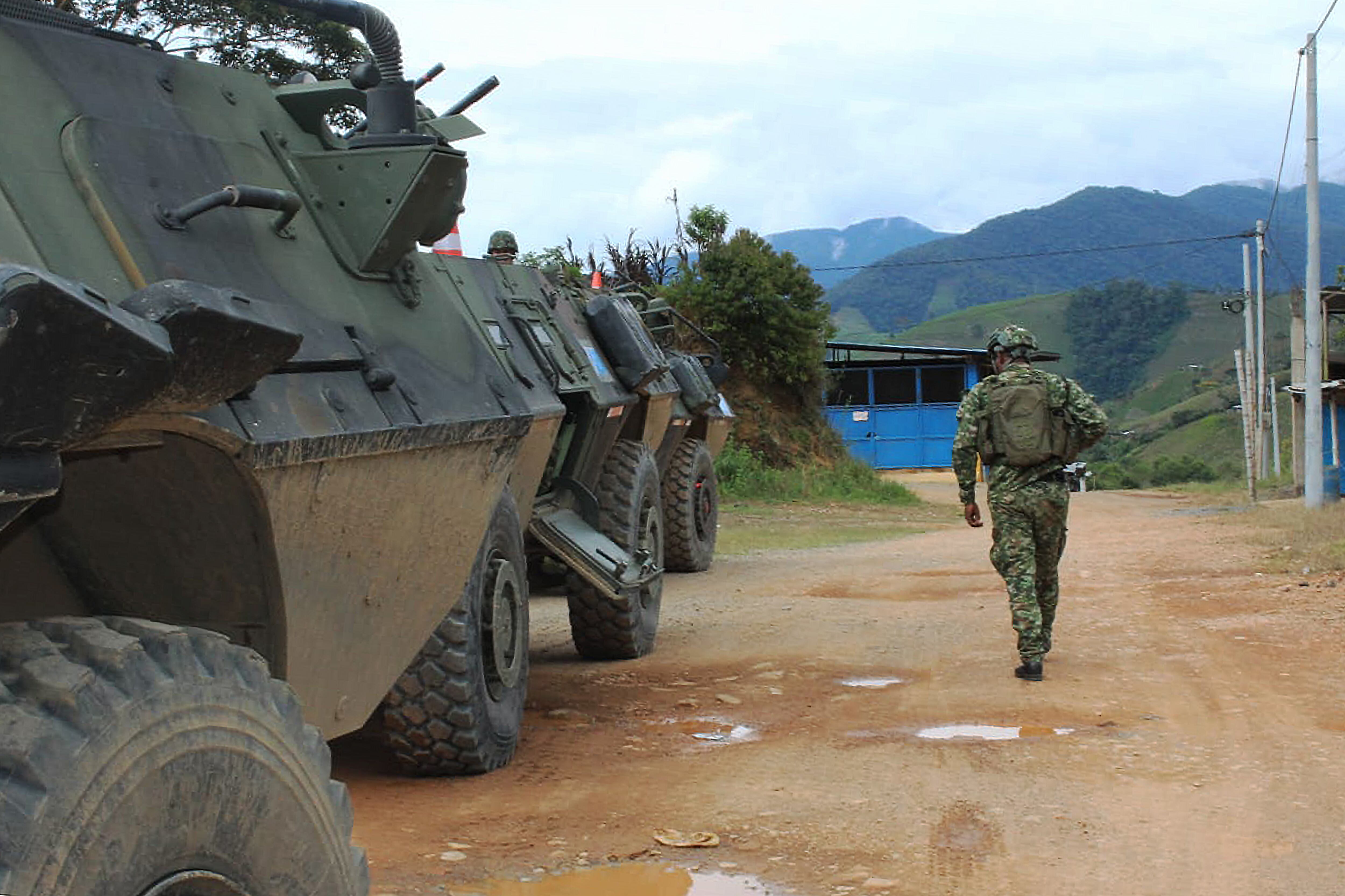 Operación Perseo en El Plateado, Cauca. Foto: EFE/ Ejército de Colombia