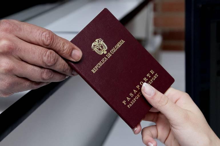 Pasaporte de Colombia. Foto: Colprensa