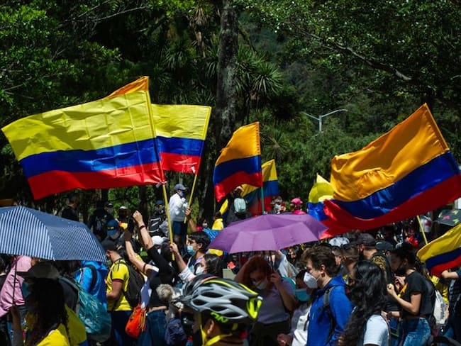 Un 75% de los colombianos están de acuerdo con el paro nacional. Foto: Getty Images / SEBASTIÁN BARROS