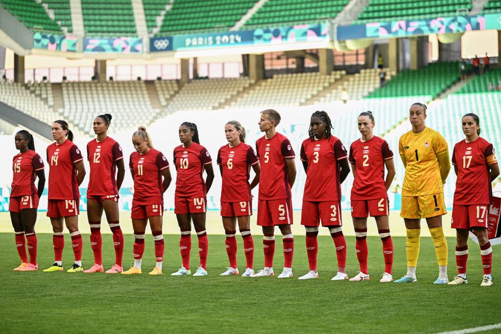 Selección femenina de fútbol de Canadá (Photo by Arnaud FINISTRE / AFP) (Photo by ARNAUD FINISTRE/AFP via Getty Images)
