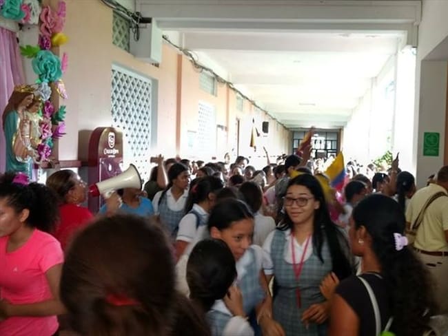 El colegio Biffi, la institución educativa privada femenina más tradicional de Cartagena, vive desde el pasado 22 de mayo una crisis. Foto: Antonio Canchila (W Radio)