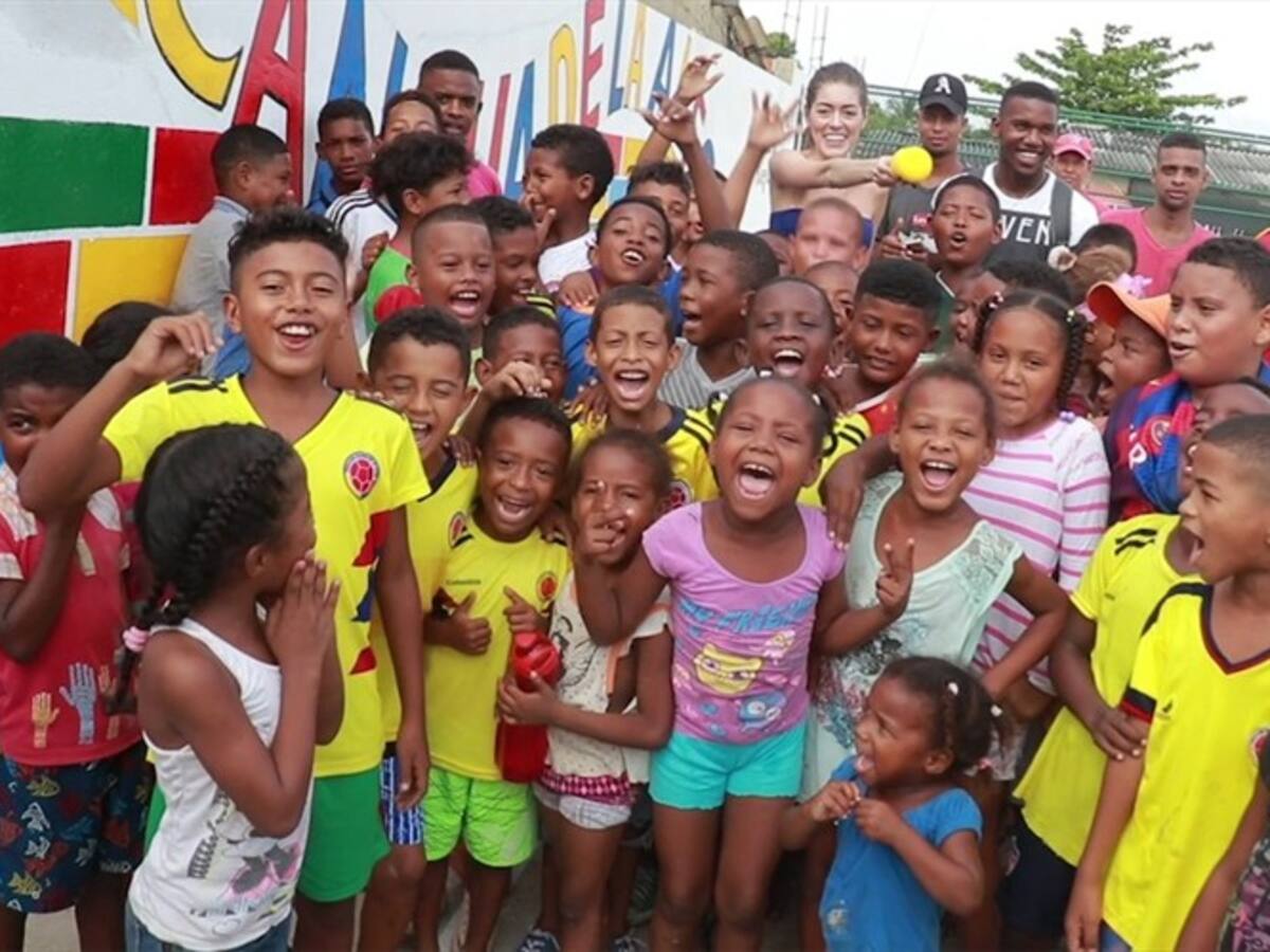 Inauguración cancha La Alegría, barrio Olaya Herrera en Cartagena