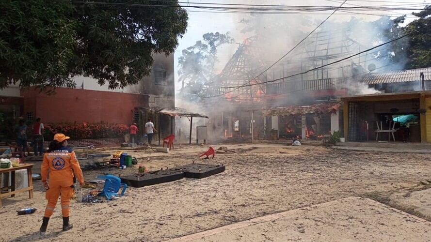 Un volador sería la causa de voraz incendio en playas de Buritaca. Foto: Cortesía