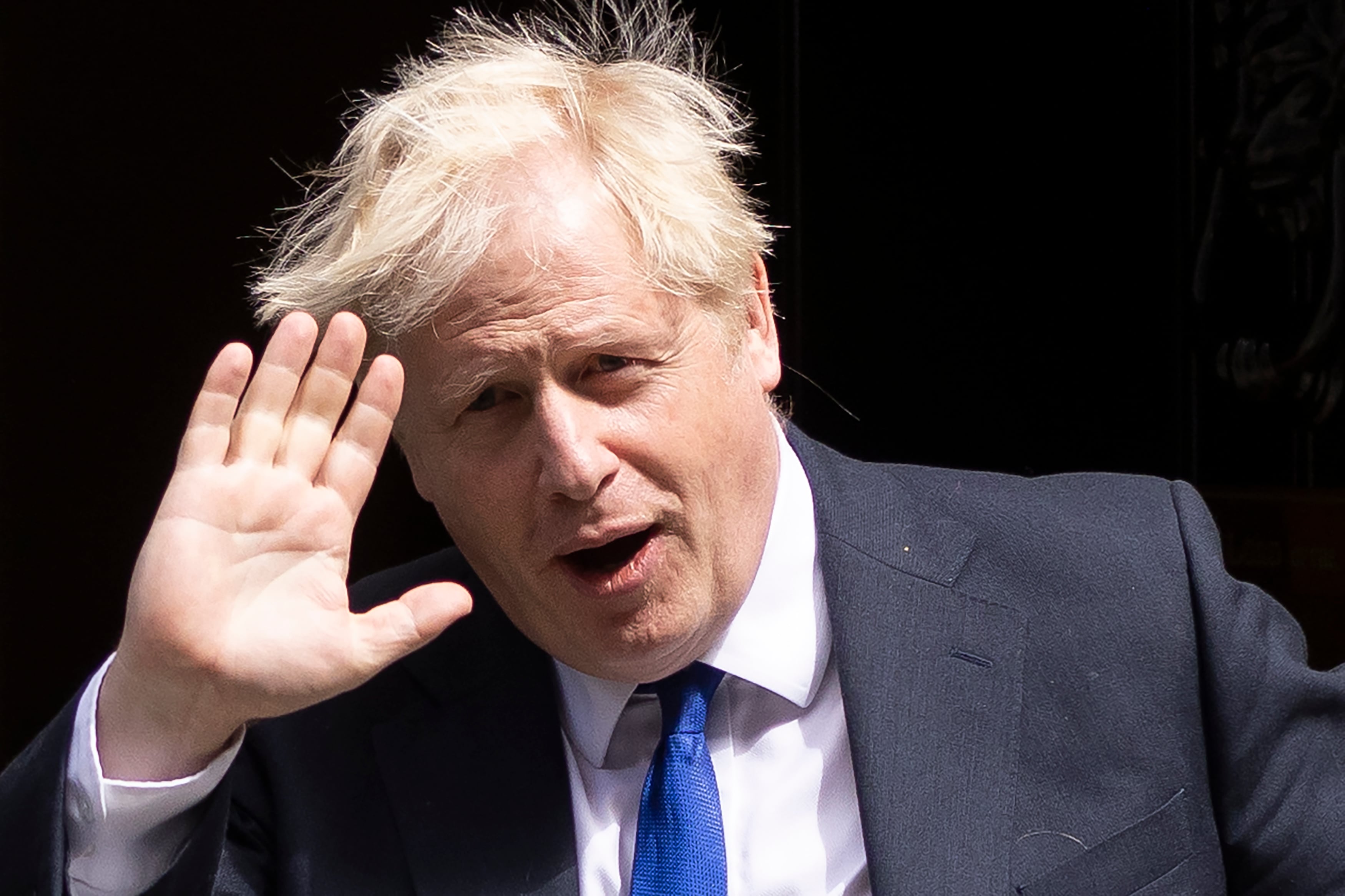Boris Johnson frente al número 10 de Downing Street. Foto: Dan Kitwood/Getty Images