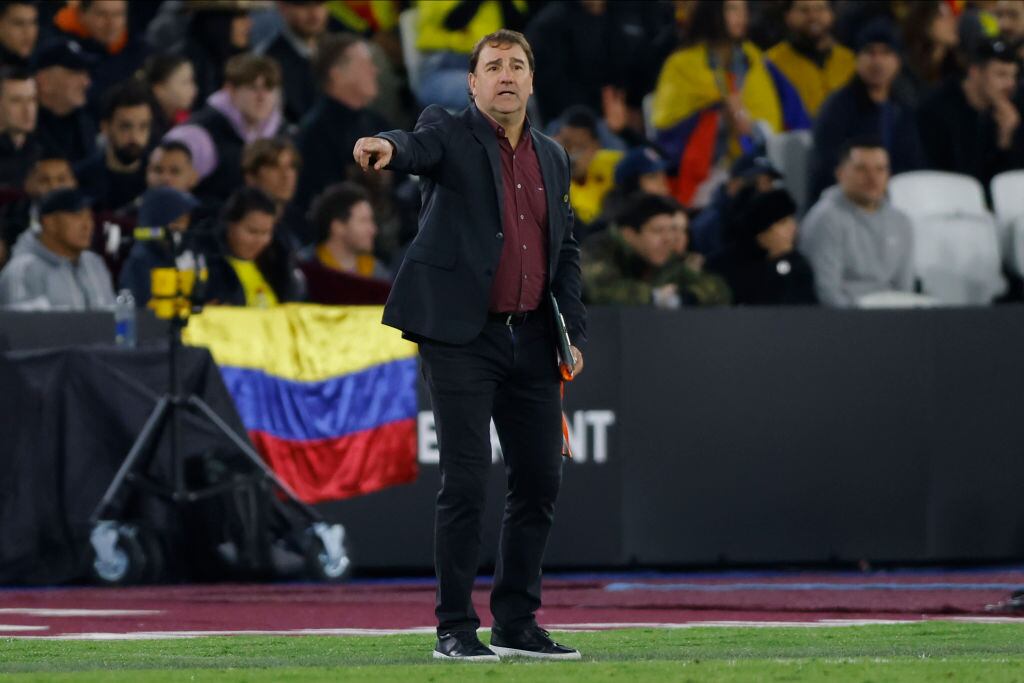 Néstor Lorenzo en el partido de Colombia contra España. 22 de marzo de 2023. Foto: Nigel French/Sportsphoto/Allstar via Getty Images.