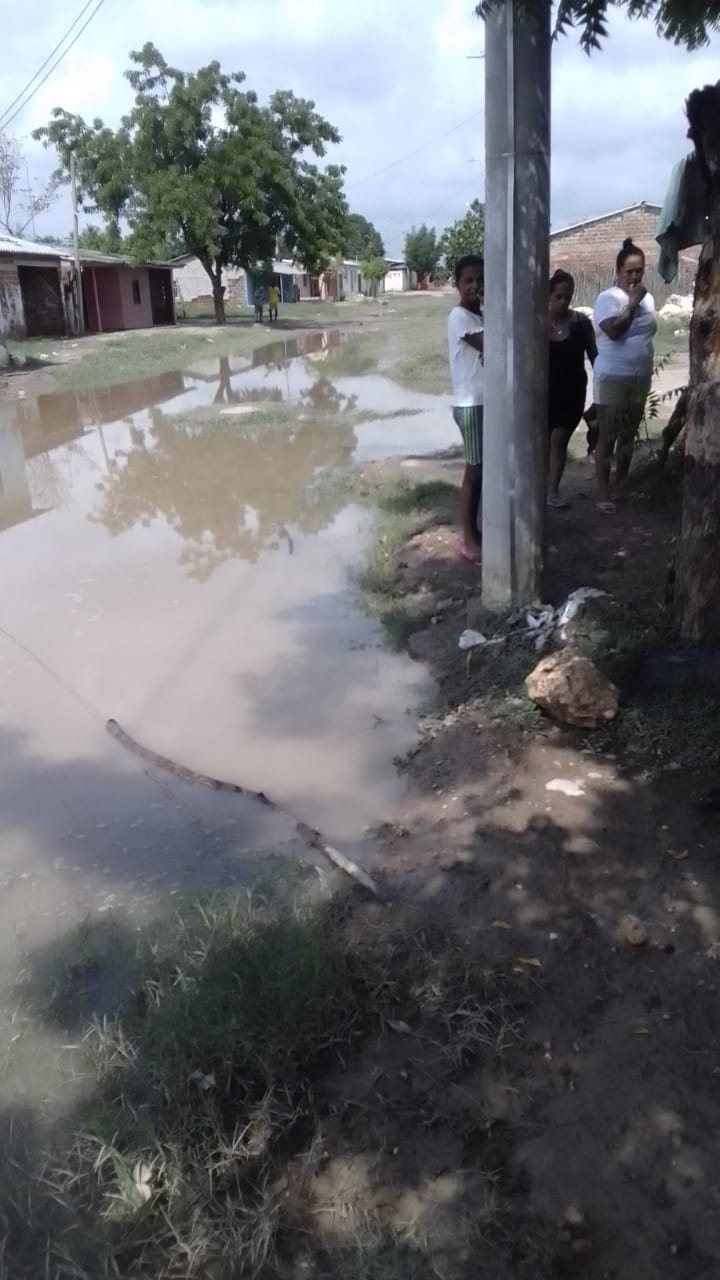 Inundaciones en calles de Campo de la Cruz, Atlántico