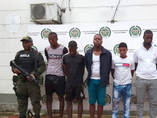 Capturados en Cauca. Foto: Policía Nacional