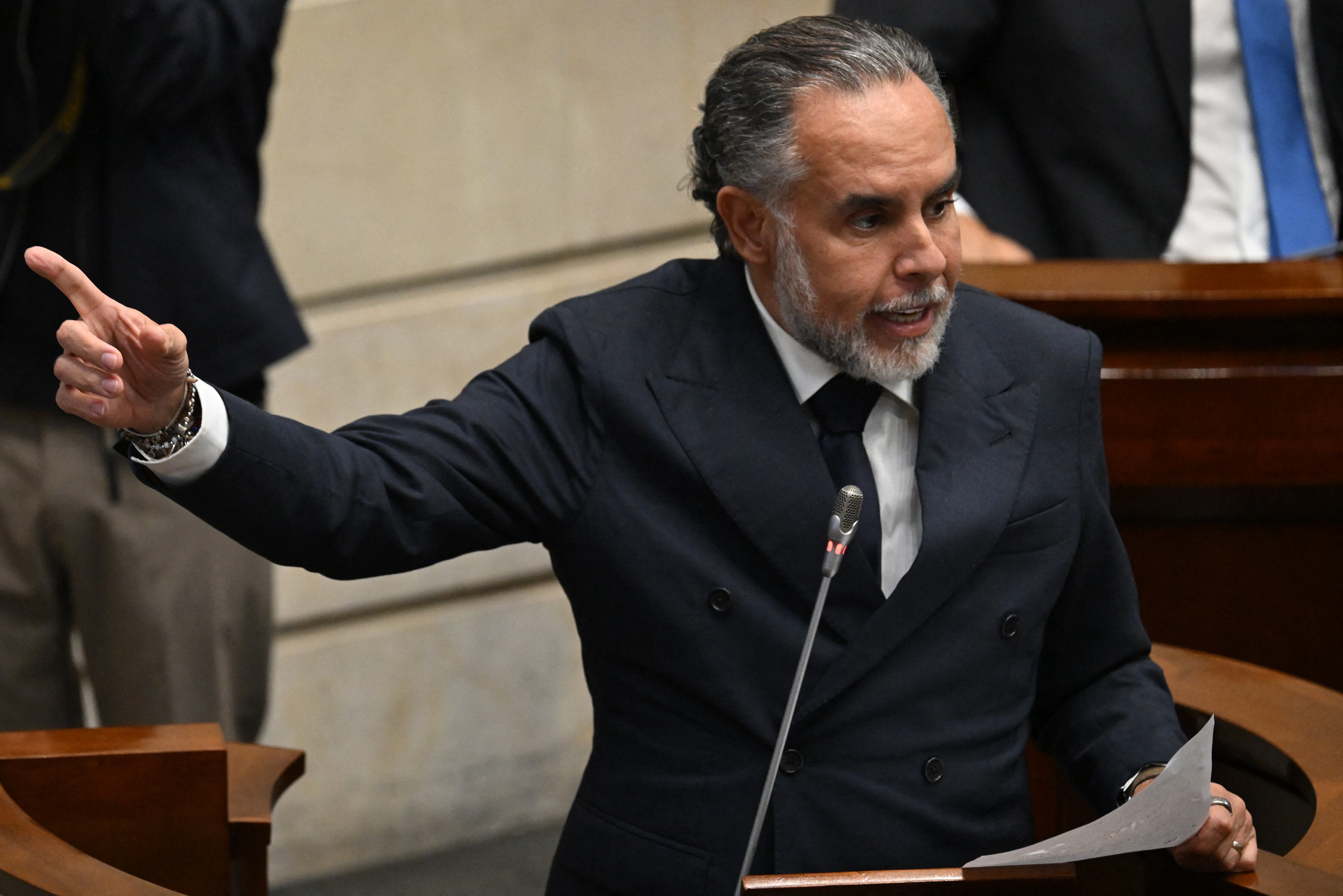 Armando Benedetti, ministro del Interior. (Photo by RAUL ARBOLEDA/AFP via Getty Images)          