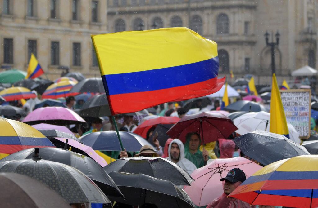 Imagen de referencia de protestas en Colombia. Foto: RAUL ARBOLEDA/AFP via Getty Images