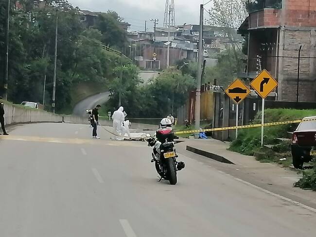 Accidente en vías de Manizales, dejó una persona muerta. Crédito: Alcaldía de Manizales.