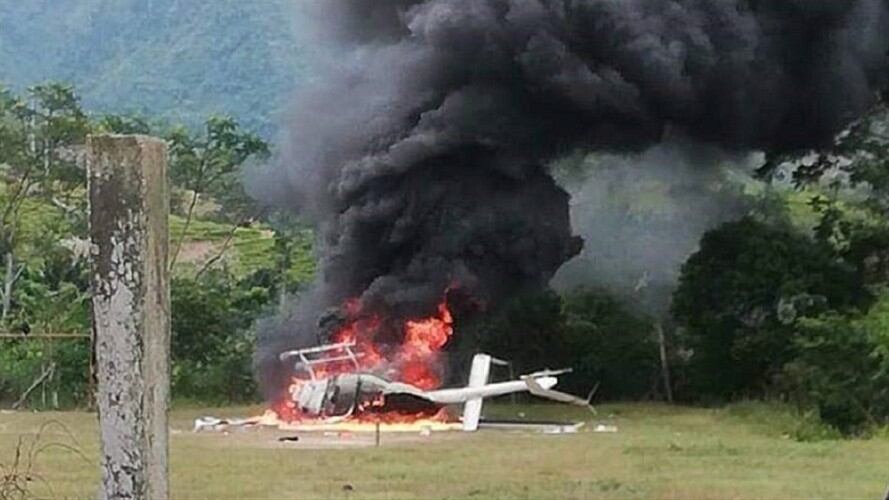 El grupo armado atacó, incineró y secuestró a la tripulación en el municipio de Hacarí.. Foto: Cortesía