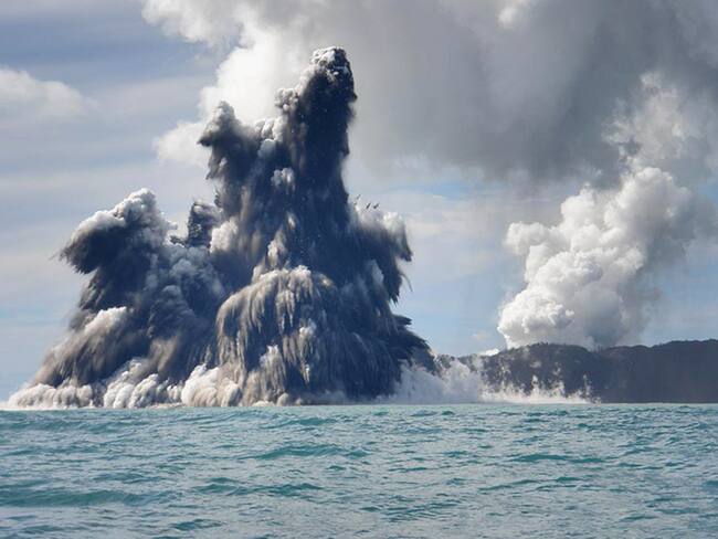 Erupción en Tonga 2009. Foto: Dana Stephenson//Getty Images.